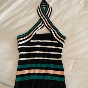 Scripted summer halter top